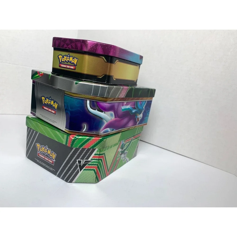 Pokemon TCG Empty Tin Lot Blissey Iron Leaves‎ Gallade V Storage Containers